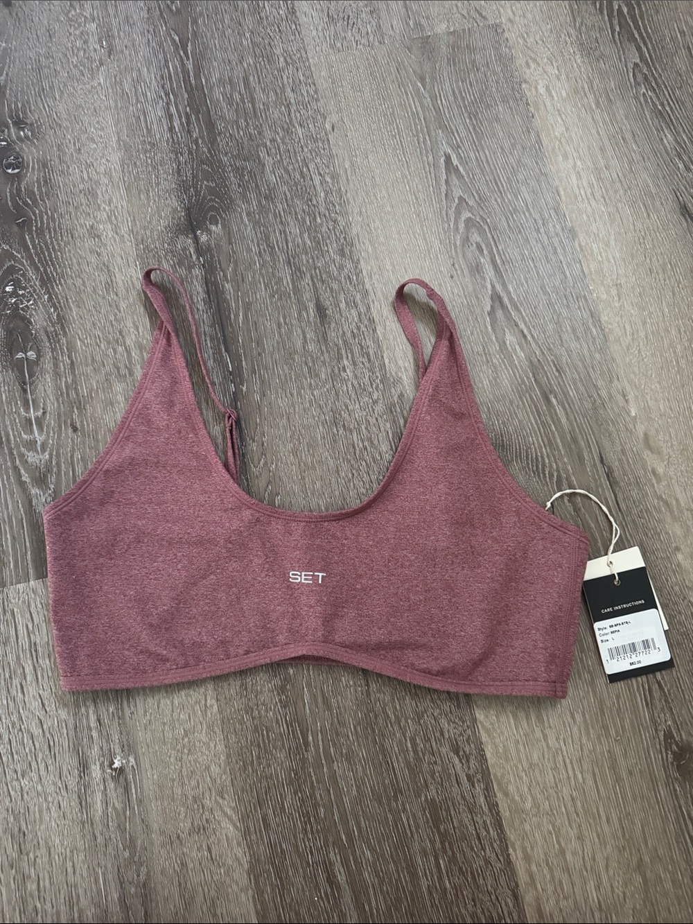 SET Sportbody Sepia Women's Seamless Bralette in Dusty Rose